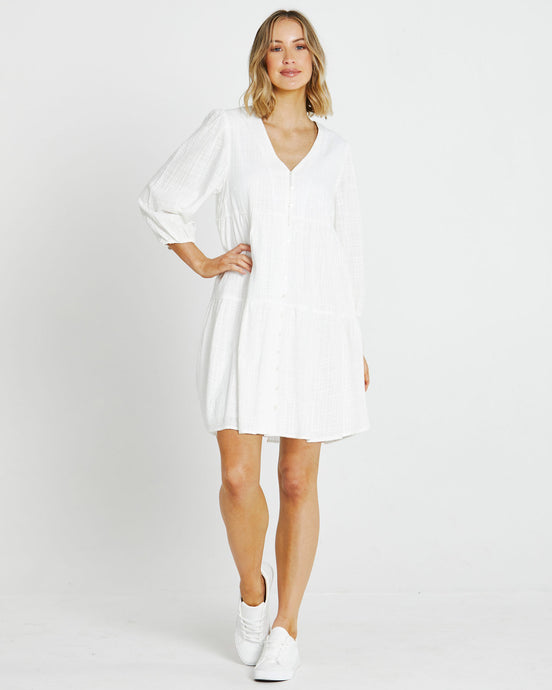 Cerise Dress - White
