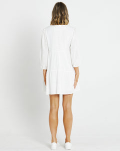Cerise Dress - White