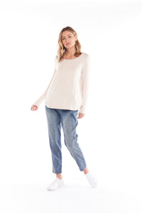 Evanna Top - Oat Marle