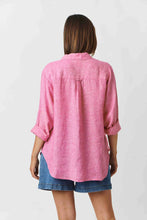 Load image into Gallery viewer, Classic Button Up Linen Shirt - Framboise