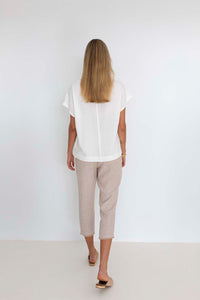 Humidity Lifestyle Lido 3/4 Pant Natural, Linen Clothing, The Corner Store Yamba