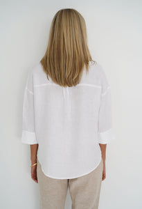 Empire Linen Shirt - White
