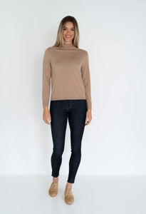 The Ruby Hi Neck Basic knit top by Humidity Lifestyle High-neck style top, The Corner STore Yamba