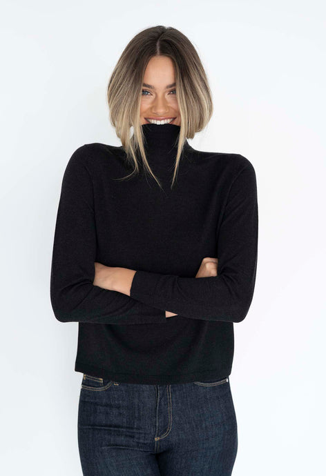 The Ruby Hi Neck Basic knit top by Humidity Lifestyle High-neck style top, The Corner STore Yamba