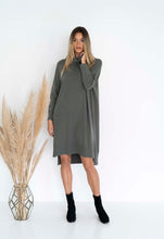Load image into Gallery viewer, The Ivy Dress by Humidity Lifestlye. Ribbed roll-neck dress Knitted style dress, The Corner Store Yamba