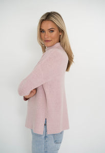 Serenity Roll Neck Jumper by Humidity Lifestyle in Pale pink