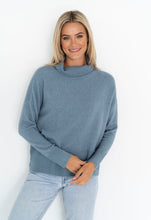 Load image into Gallery viewer, Serenity Roll Neck Jumper by Humidity Lifestyle in doveblue