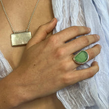 Load image into Gallery viewer, Recycled sea glass adjustable ring me
