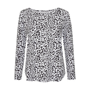 LOU LOU AUSTRALIA ADELE TEE BLACK LEOPARD