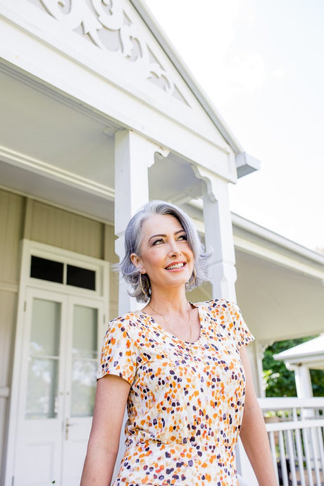 Veronica V Neck Tee - Summer Spot