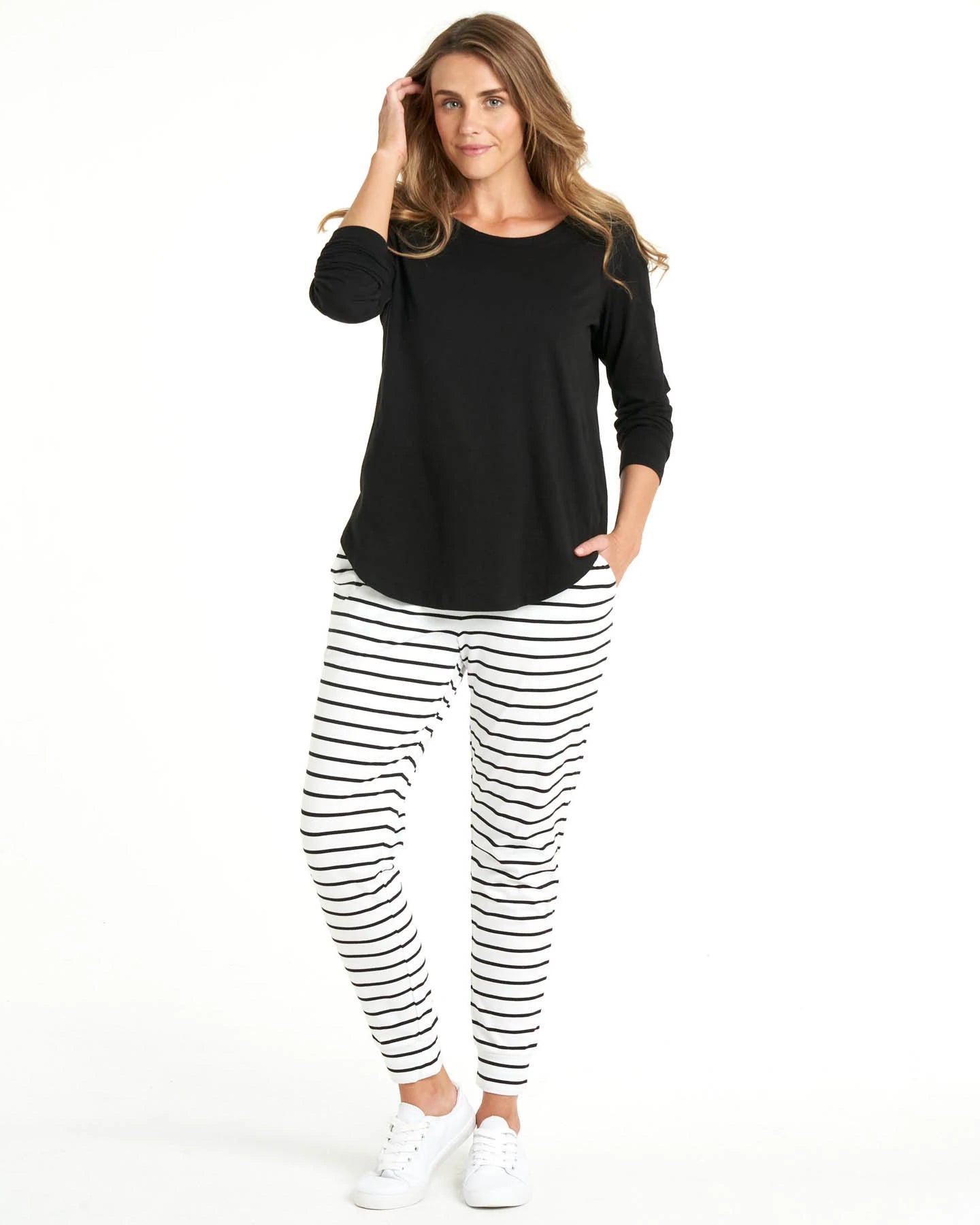 Megan Long Sleeve Top - Black