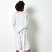 Load image into Gallery viewer, Montaigne Paris Italian Linen Mia Top The Corner Store Yamba Sérénité (curved hemline) linen top