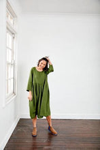 Load image into Gallery viewer, Montaigne Paris Italian Linen Tuscany Dress Journee Baggy Linen Dress The Corner Store Yamba