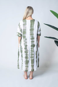 Cotton Dress - Tie Dye Slate