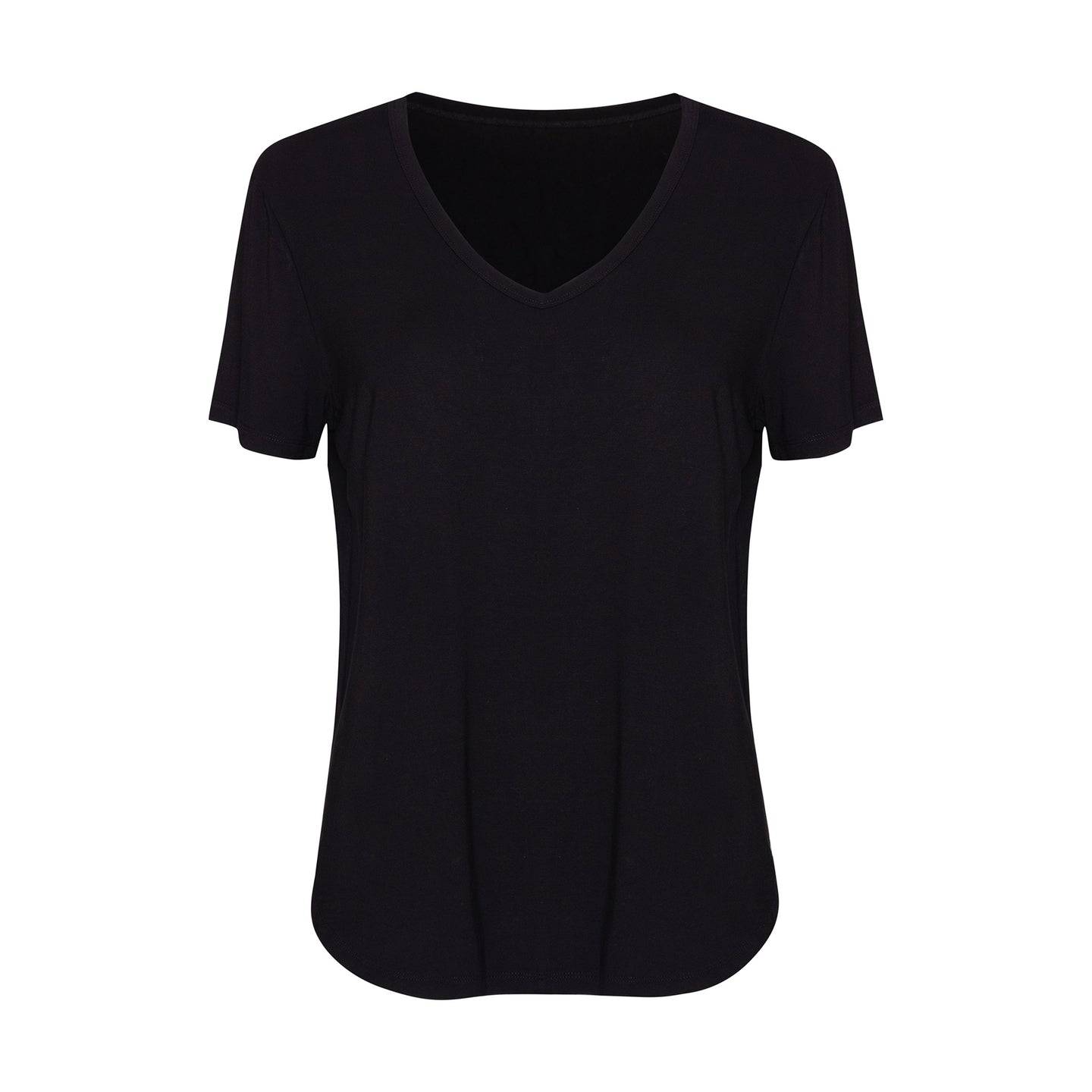 Veronica V Neck Tee - Black