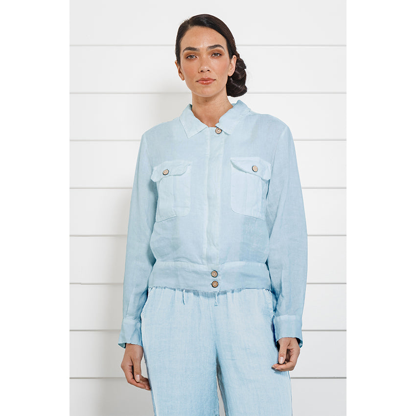 Alamia Jacket W Pocket  Sky Blue