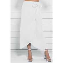 Load image into Gallery viewer, Kalia Tie Waist Skirt White