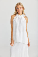 Load image into Gallery viewer, Lucia Top - White Linen Viscose