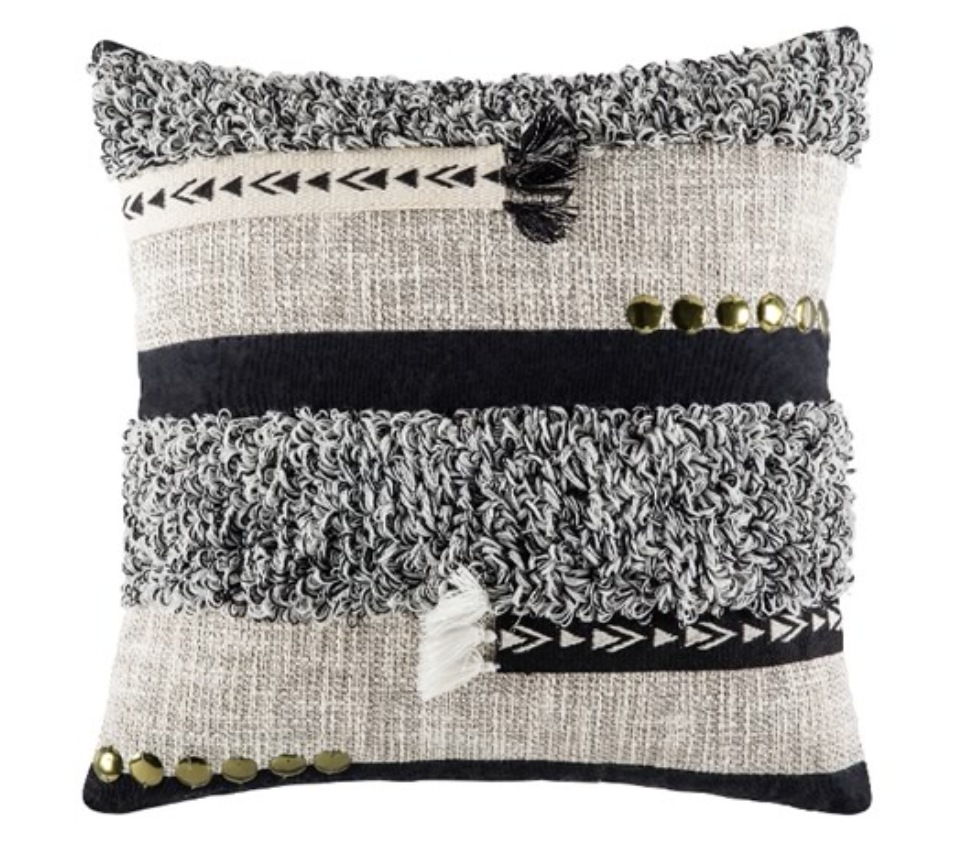 Bitza Black Cushion