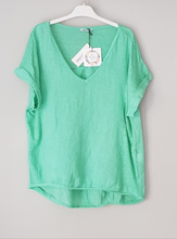 Load image into Gallery viewer, Plain Italian Linen Tee - Siena