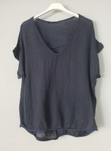 Load image into Gallery viewer, Plain Italian Linen Tee - Siena