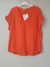 Load image into Gallery viewer, Plain Italian Linen Tee - Siena
