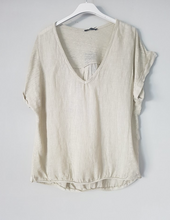 Load image into Gallery viewer, Plain Italian Linen Tee - Siena