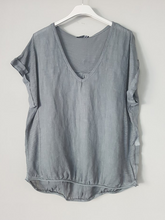 Load image into Gallery viewer, Plain Italian Linen Tee - Siena