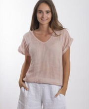 Load image into Gallery viewer, Plain Italian Linen Tee - Siena