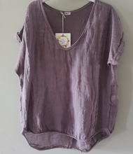 Load image into Gallery viewer, Plain Italian Linen Tee - Siena