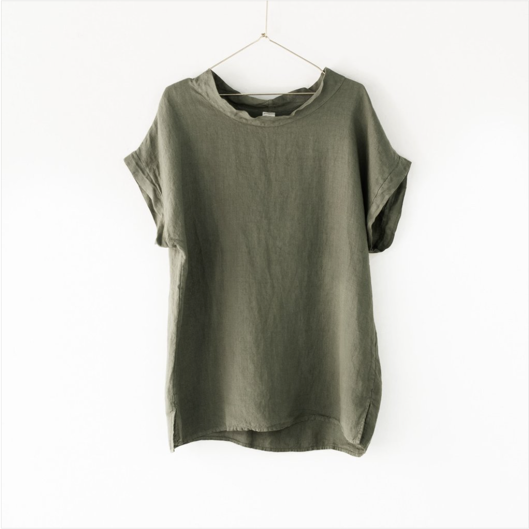 Montaigne Paris Italian Linen Laura Top