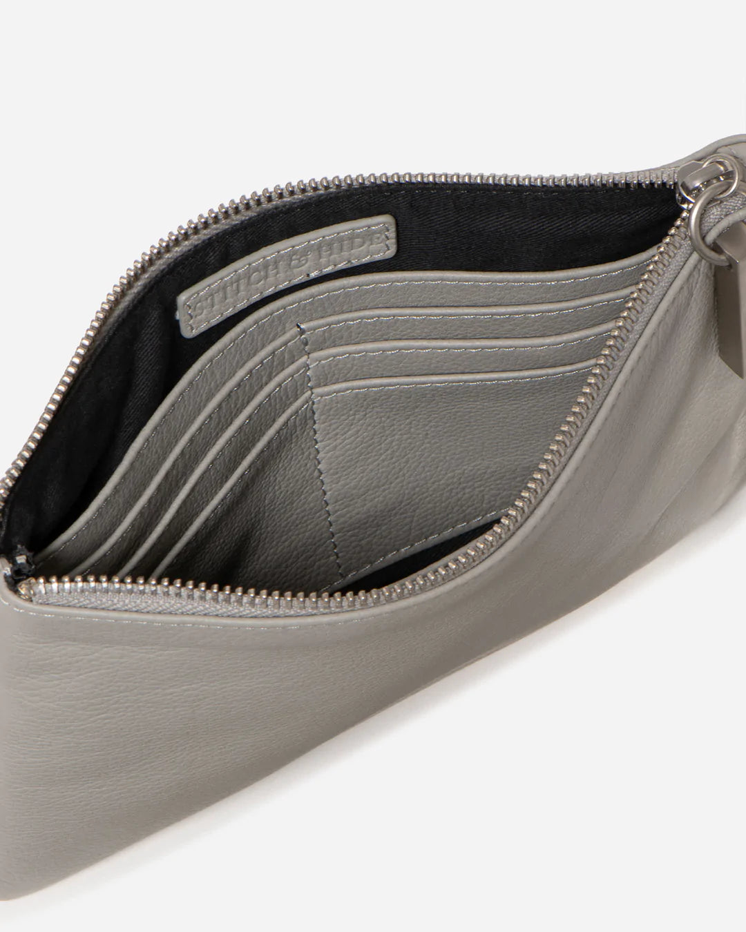 Dove grey deals clutch bag