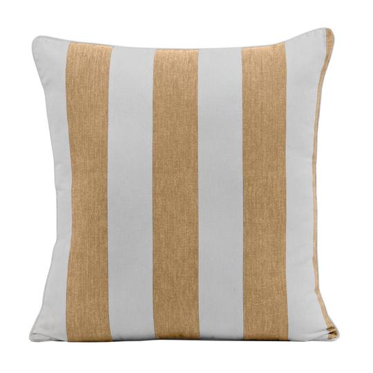 Outdoor Stripe Cushion  Taupe