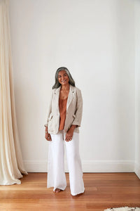 Jambes full-length linen pants