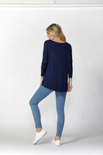 Load image into Gallery viewer, Milan 3/4 Sleeve Top - Navy