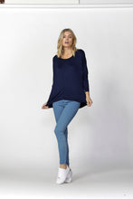 Load image into Gallery viewer, Milan 3/4 Sleeve Top - Navy