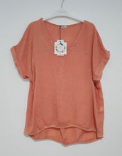Load image into Gallery viewer, Plain Italian Linen Tee - Siena