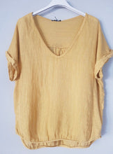 Load image into Gallery viewer, Plain Italian Linen Tee - Siena