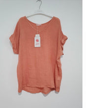 Load image into Gallery viewer, Italian Linen T-Shirt - Verona Tee, Italian Linen t-shirt, Italian Linen Top, Linen Top, The Corner Store Yamba