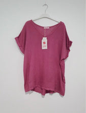 Load image into Gallery viewer, Italian Linen T-Shirt - Verona Tee, Italian Linen t-shirt, Italian Linen Top, Linen Top, The Corner Store Yamba