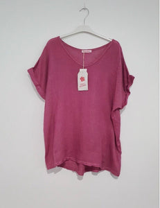 Italian Linen T-Shirt - Verona Tee, Italian Linen t-shirt, Italian Linen Top, Linen Top, The Corner Store Yamba