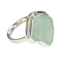 Load image into Gallery viewer, Recycled sea glass adjustable ring me