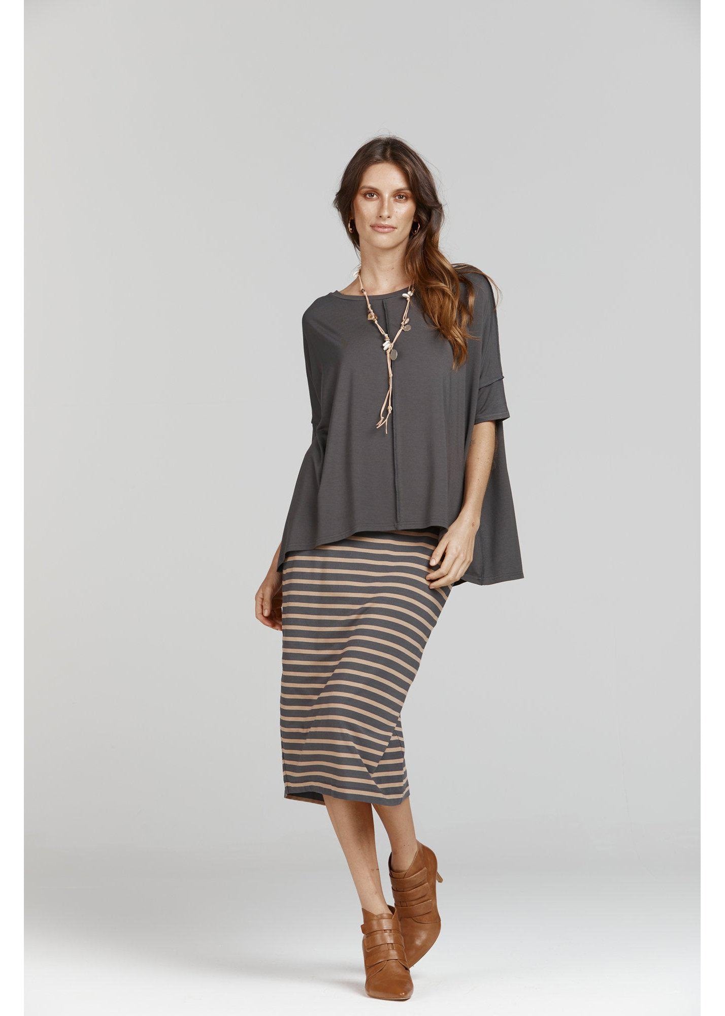 Stella Slouch Tee Sleeved - Steel