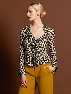 Superstition Frill Neck Blouse